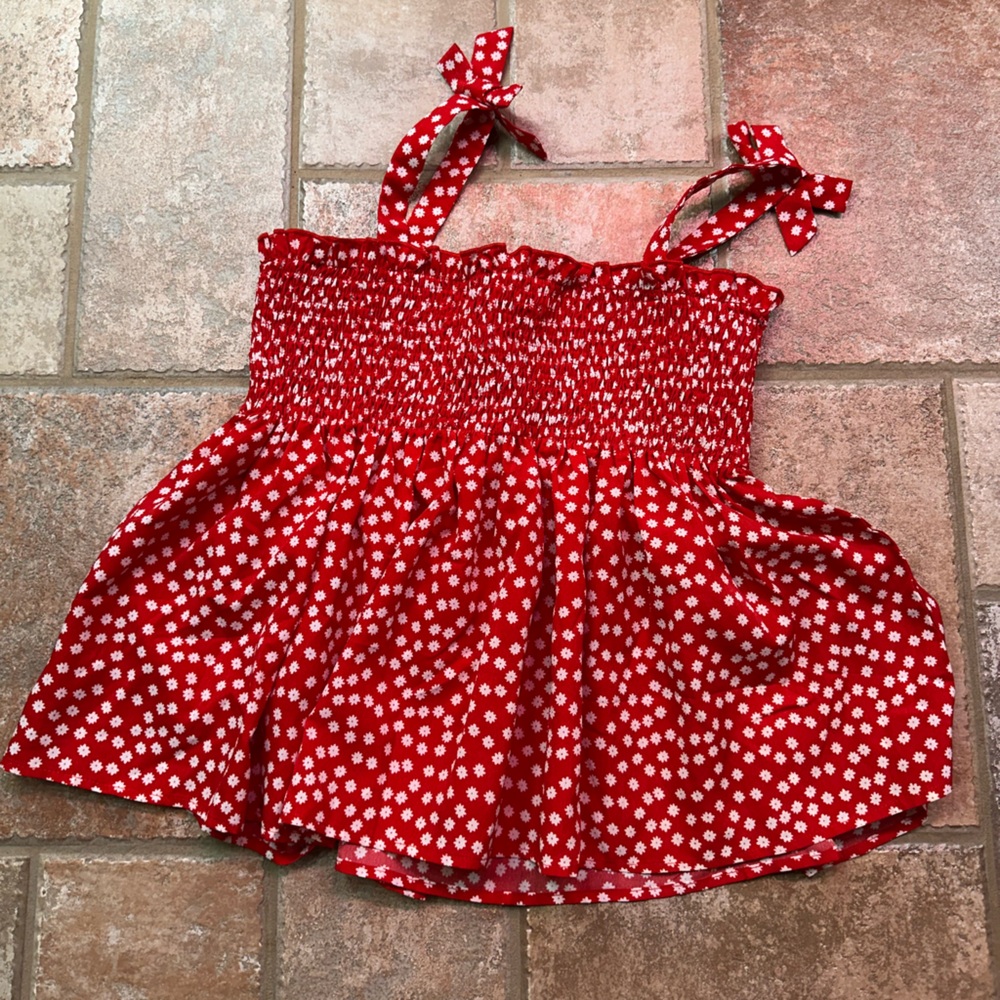 Red Floral Top